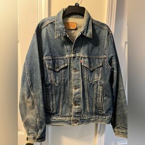 Vintage Levis Jacket Mens 44 Denim Trucker Type III Made in USA 70506 0216 80s